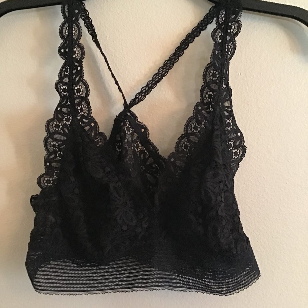 Black lace bralette